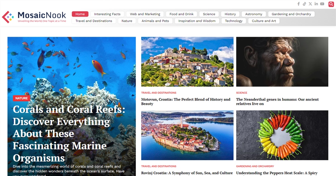Izradili smo MosaicNook portal: Vaš novi online magazin